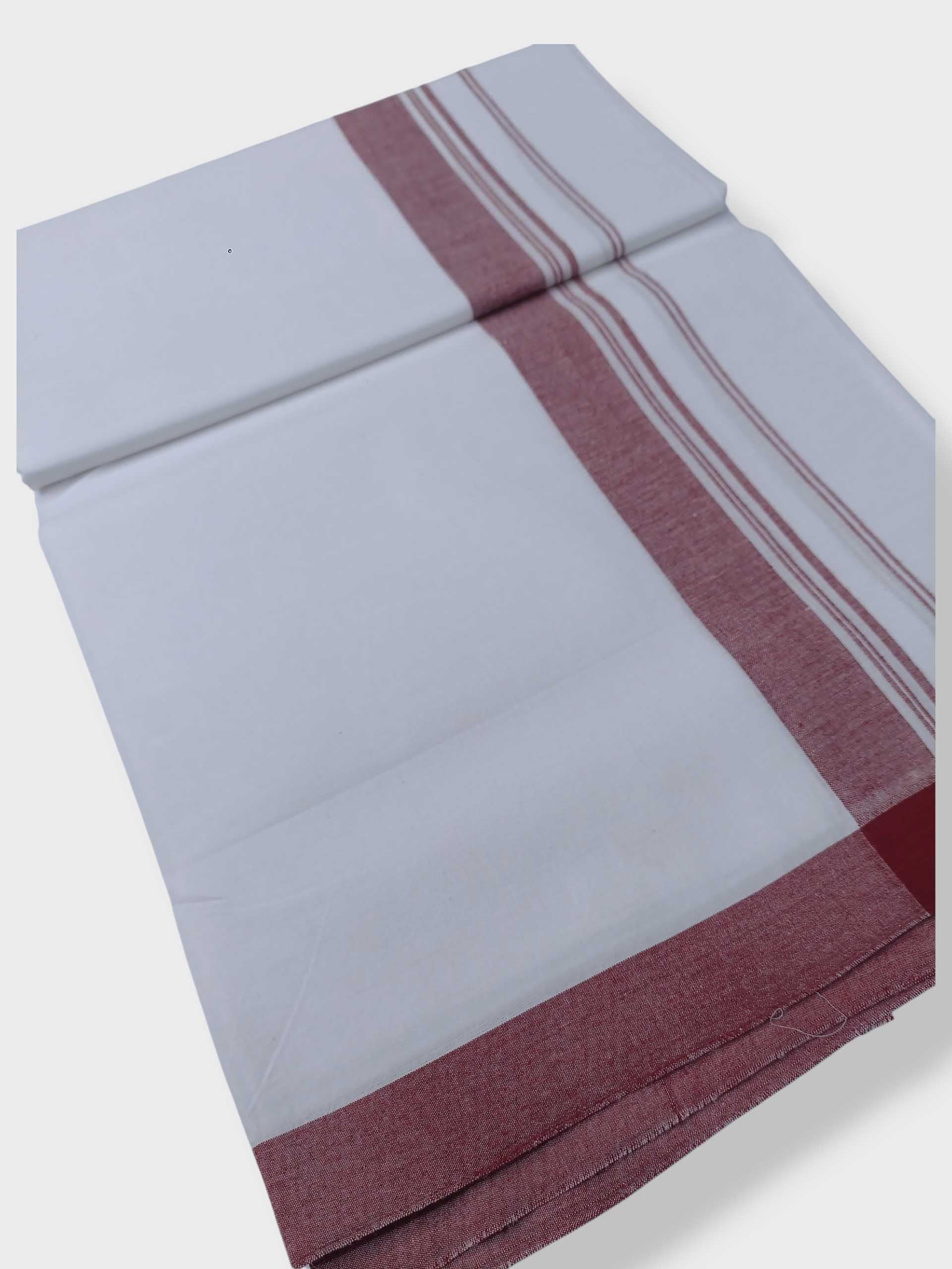 Single Kerala Pure White Mundu/Dhoti