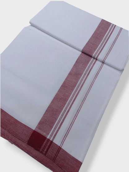 Single Kerala Pure White Mundu/Dhoti