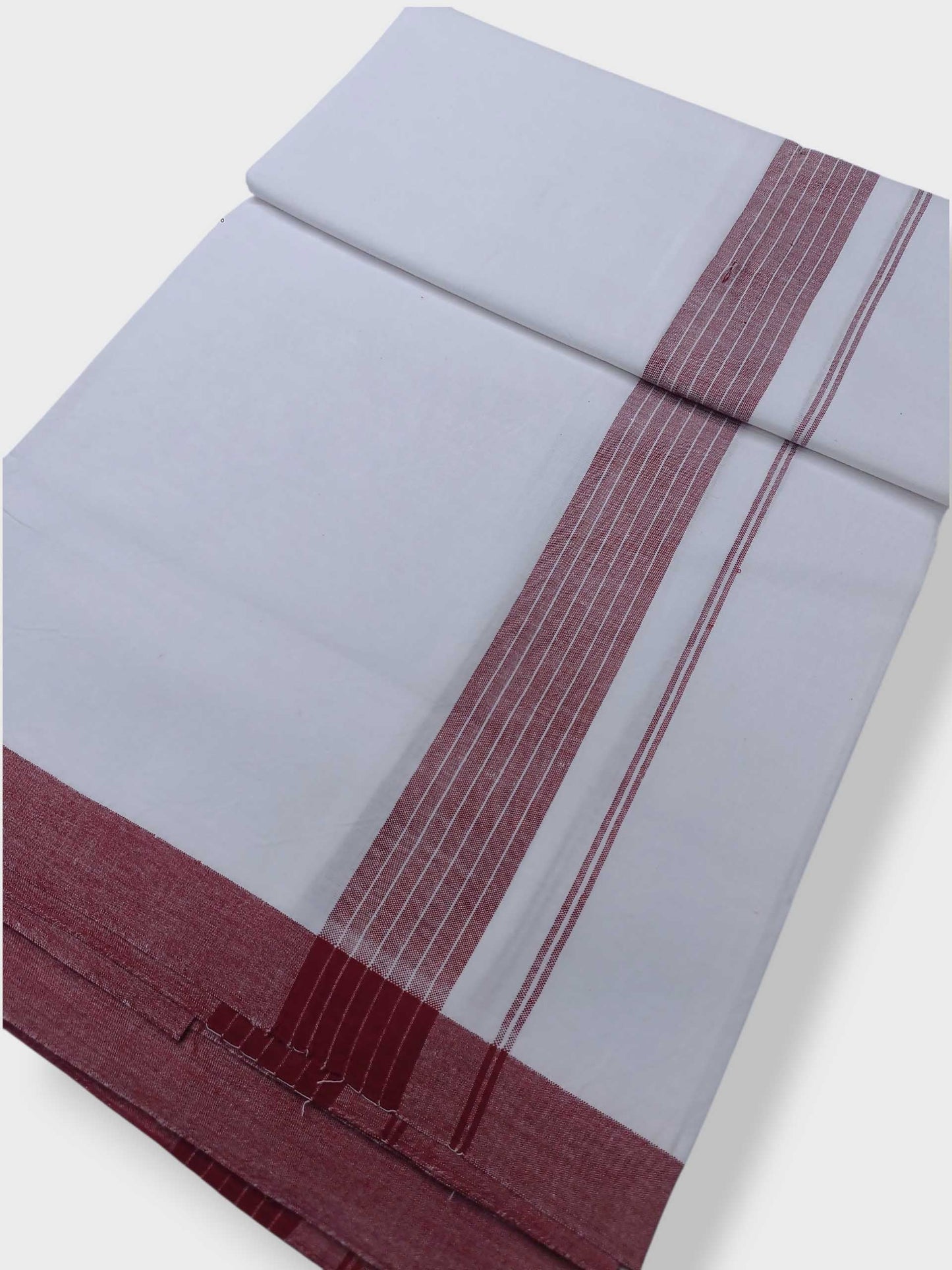 Single Kerala Pure White Mundu/Dhoti