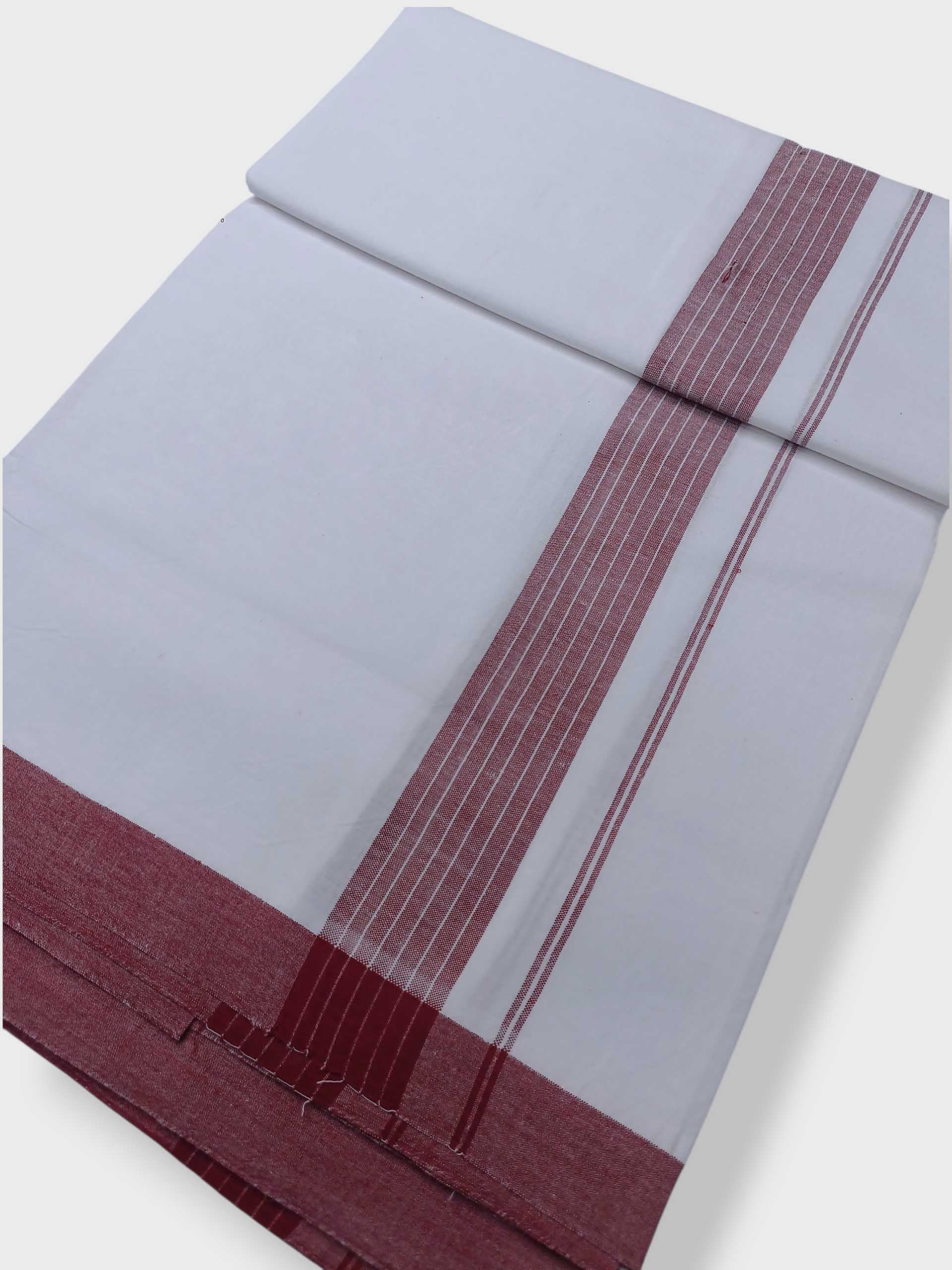 Single Kerala Pure White Mundu/Dhoti