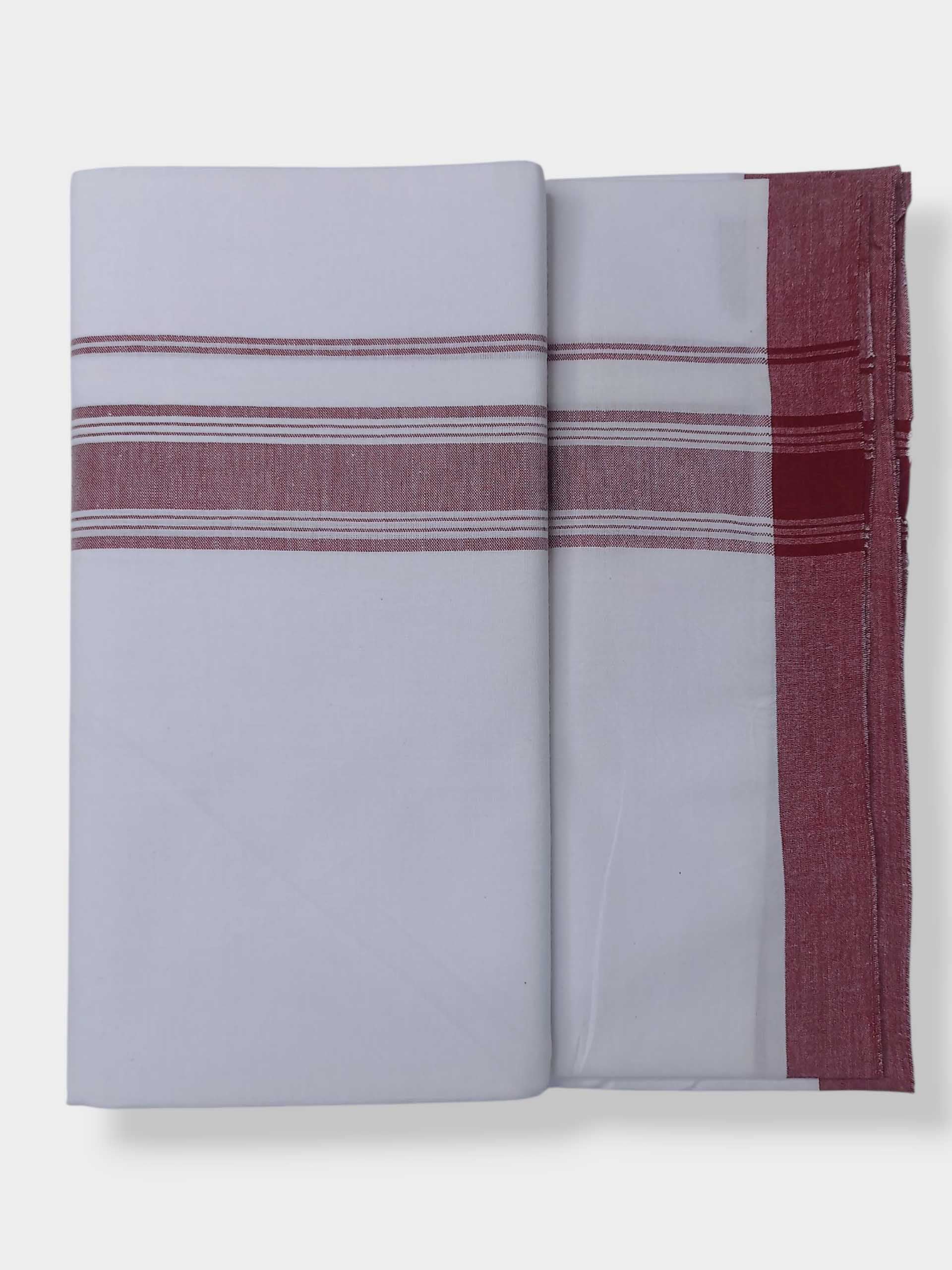 Single Kerala Pure White Mundu/Dhoti