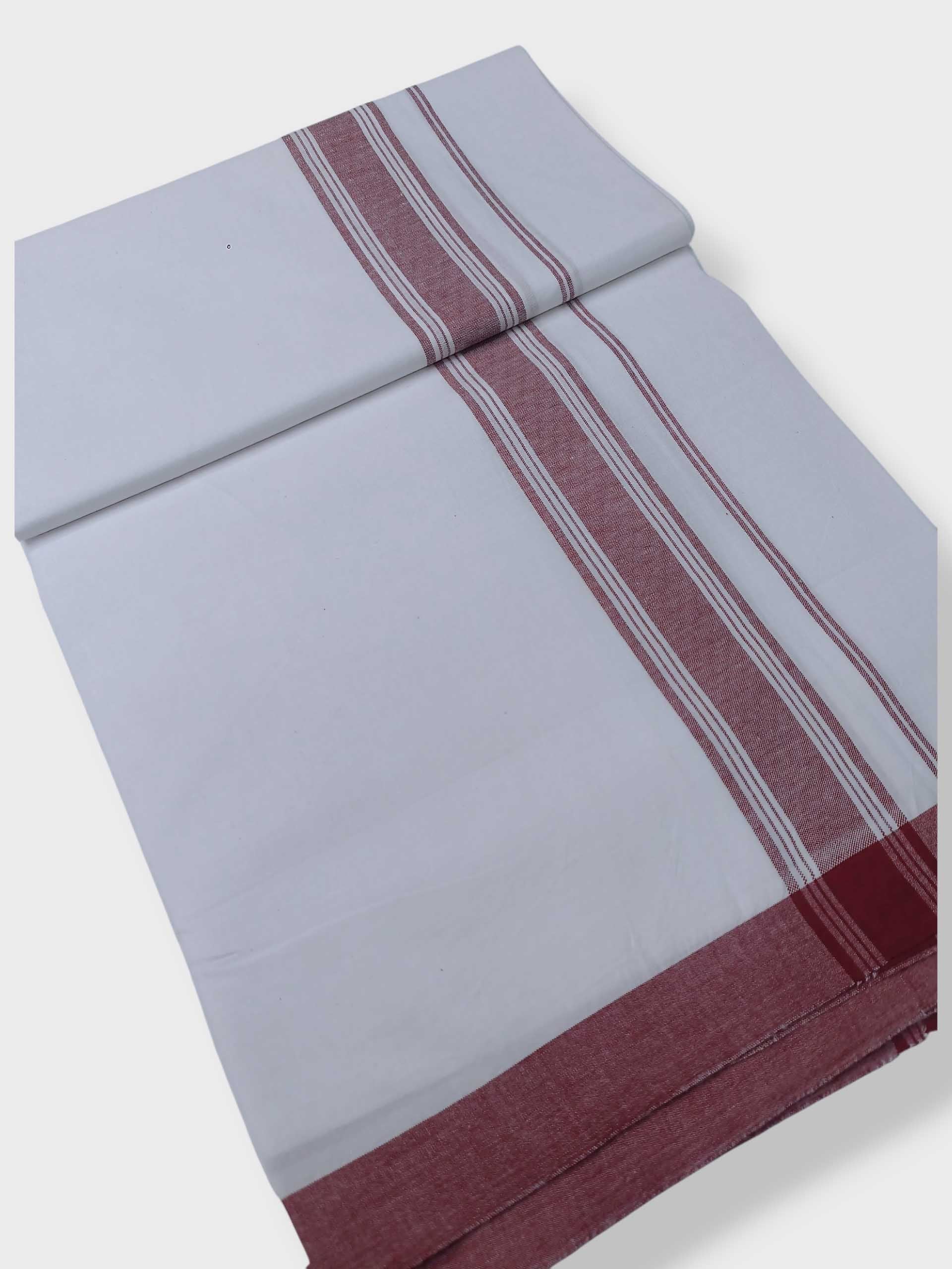 Single Kerala Pure White Mundu/Dhoti