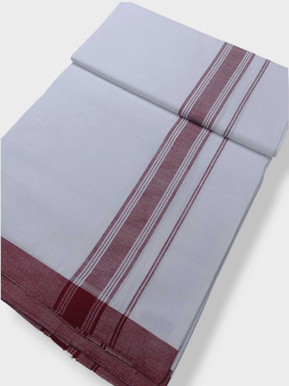 Single Kerala Pure White Mundu/Dhoti