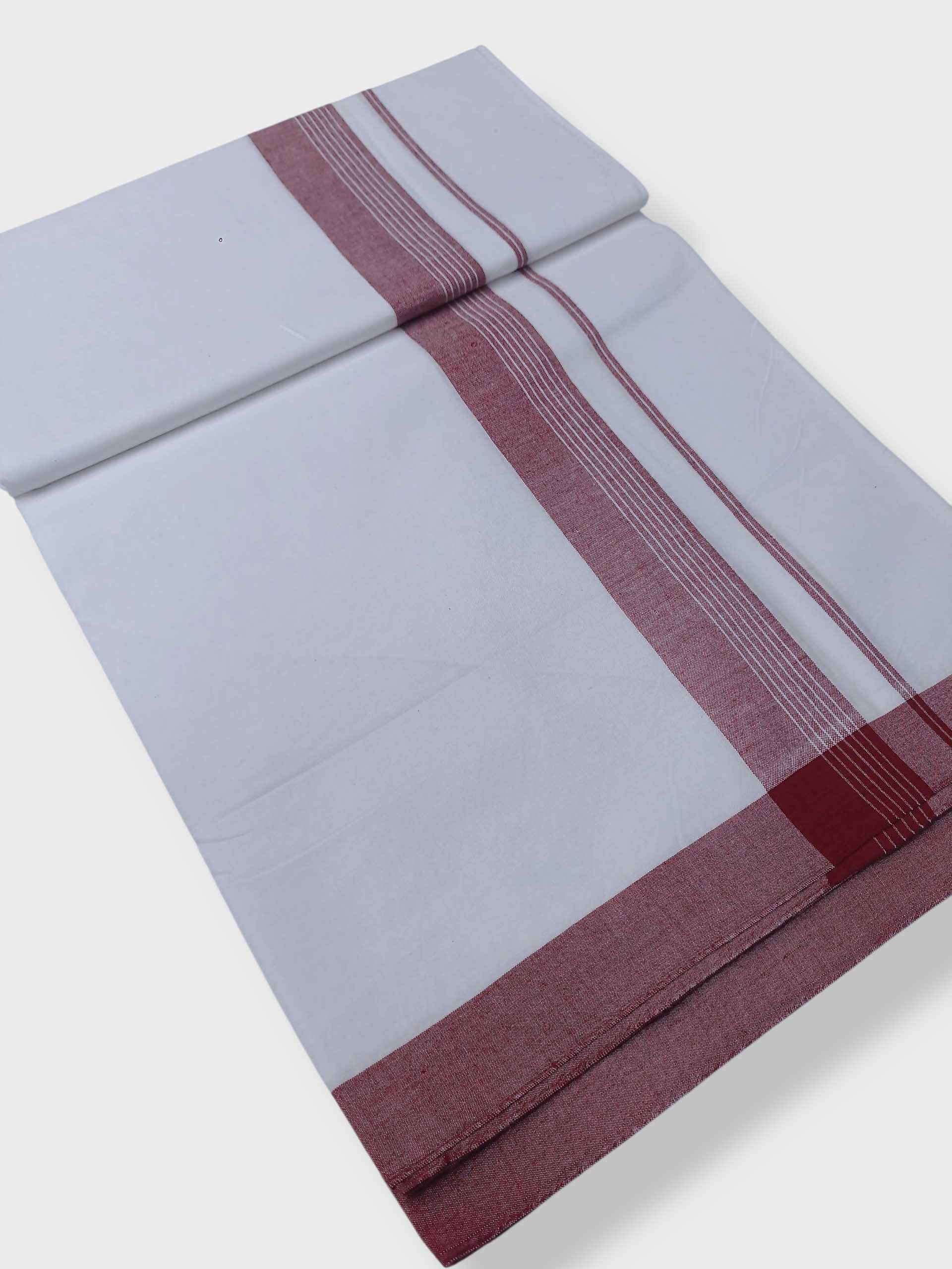 Single Kerala Pure White Mundu/Dhoti