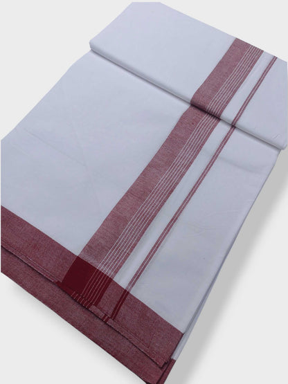 Single Kerala Pure White Mundu/Dhoti