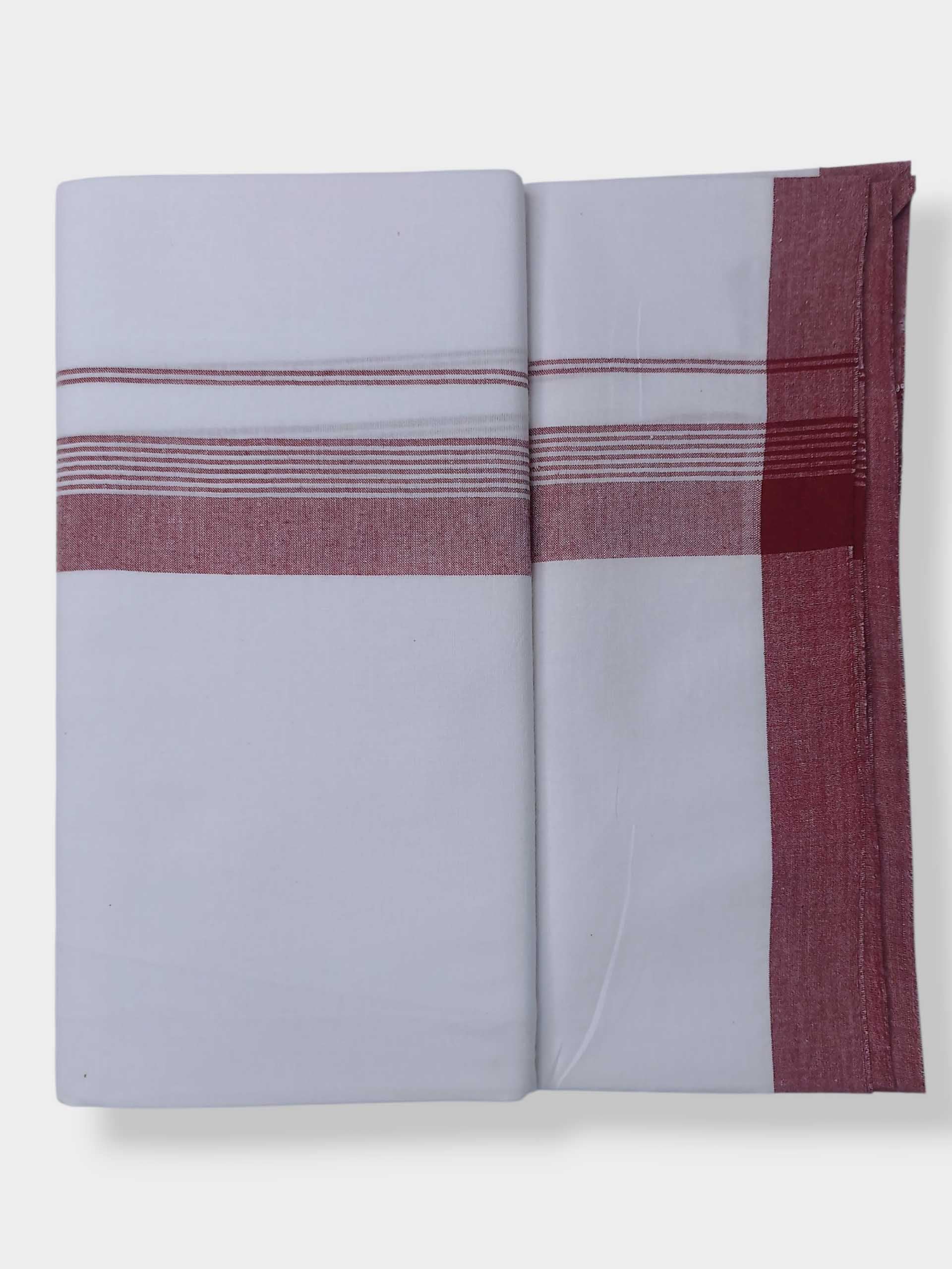 Single Kerala Pure White Mundu/Dhoti