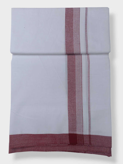 Single Kerala Pure White Mundu/Dhoti