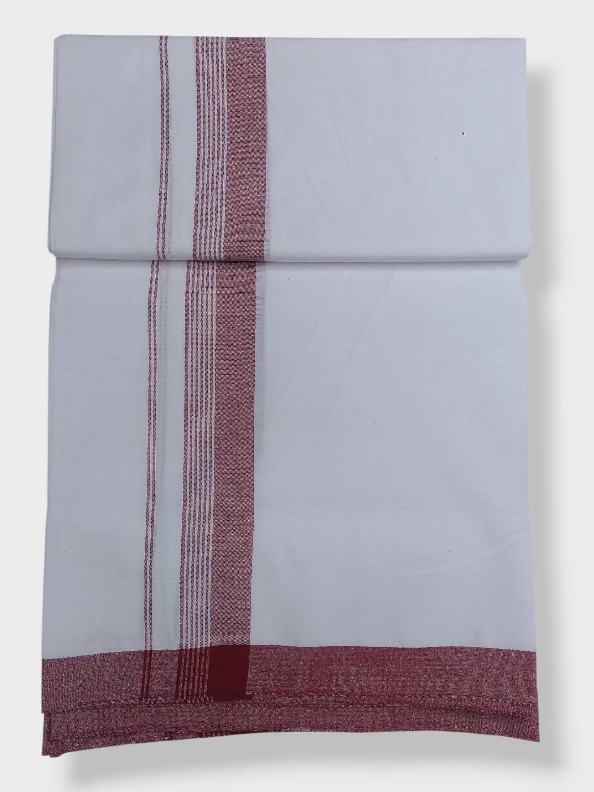 Single Kerala Pure White Mundu/Dhoti