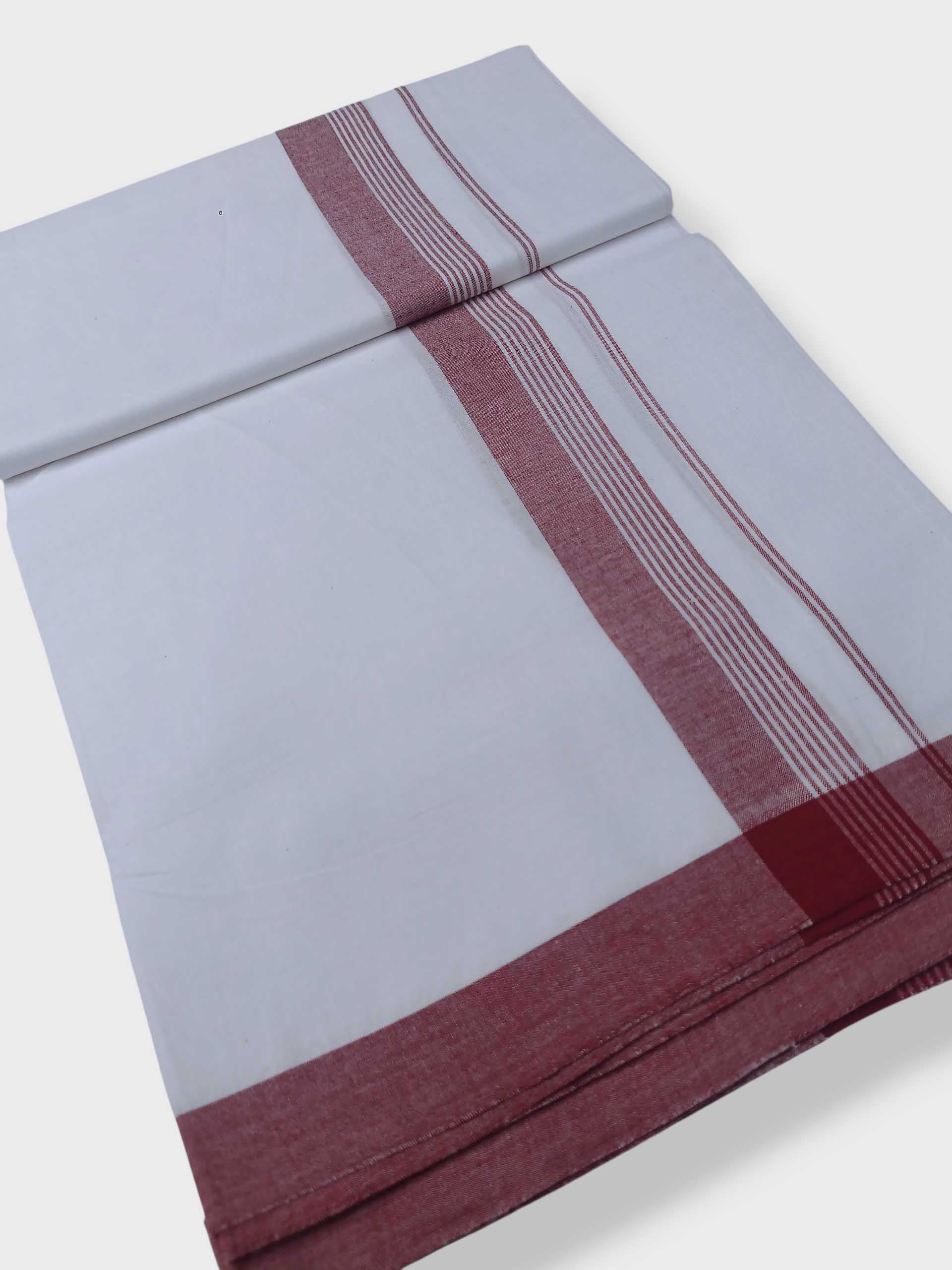 Single Kerala Pure White Mundu/Dhoti