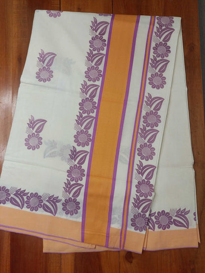 Balaramapuram Printed Kerala Saree for Women