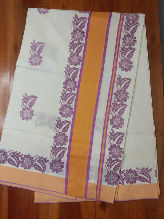 Balaramapuram Printed Kerala Saree for Women