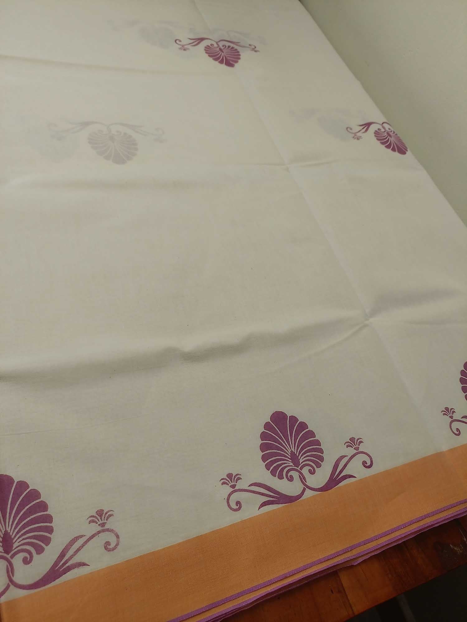 Balaramapuram Printed Kerala Saree for Women
