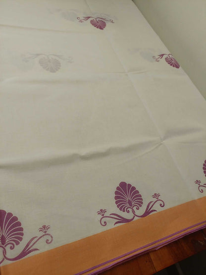 Balaramapuram Printed Kerala Saree for Women