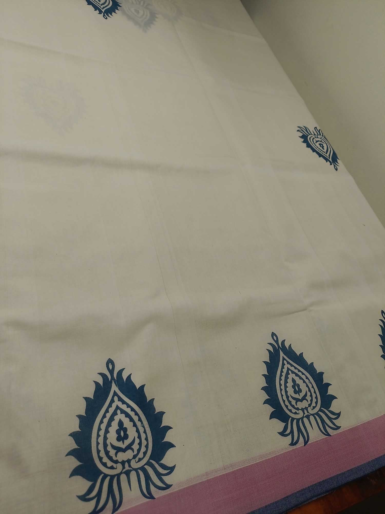 Balaramapuram Printed Kerala Saree for Women