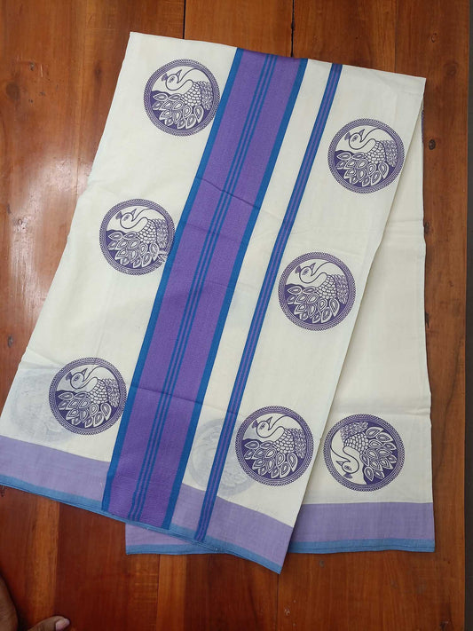 Balaramapuram Printed Kerala Saree for Women