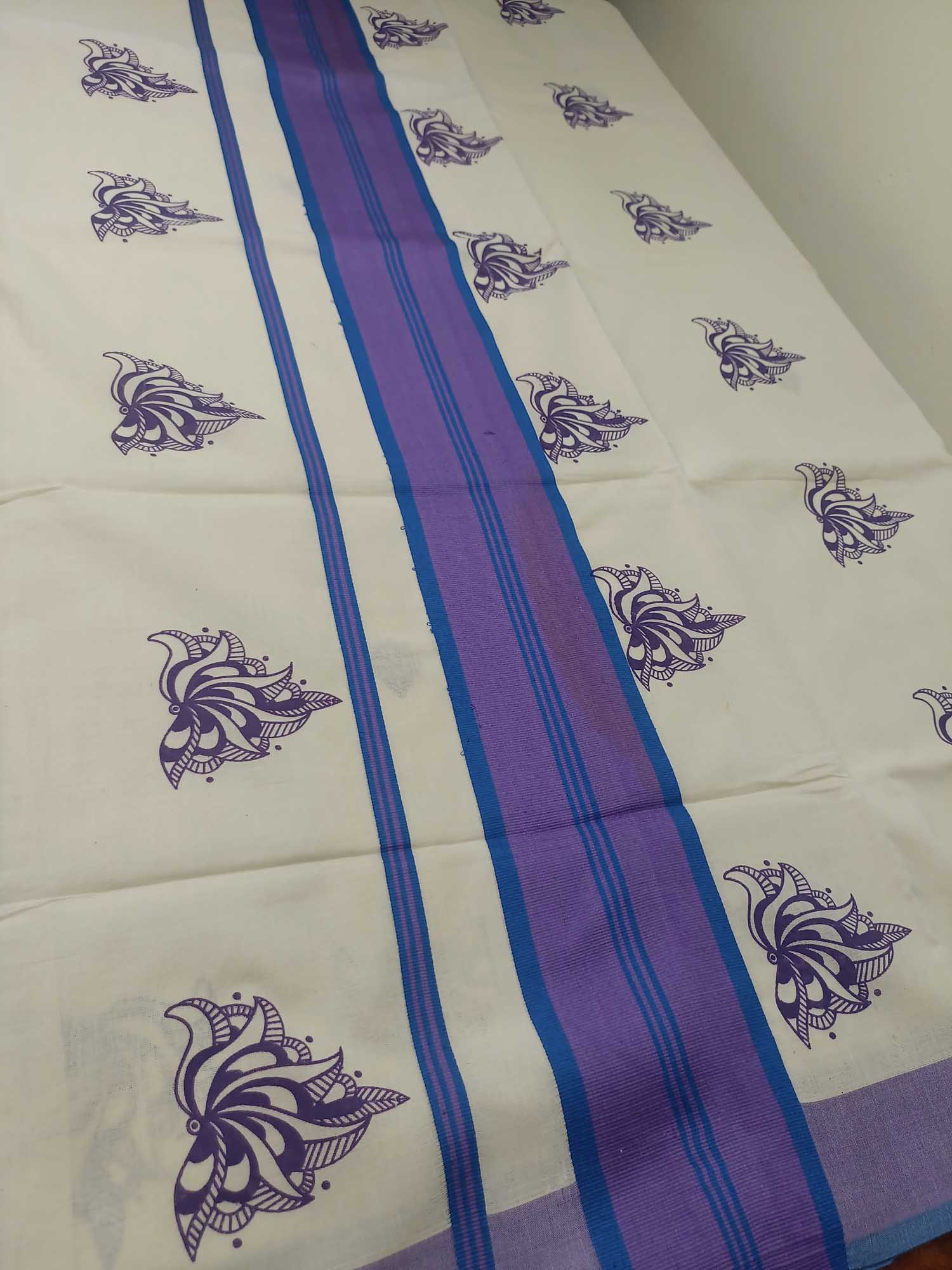 Balaramapuram Printed Kerala Saree for Women