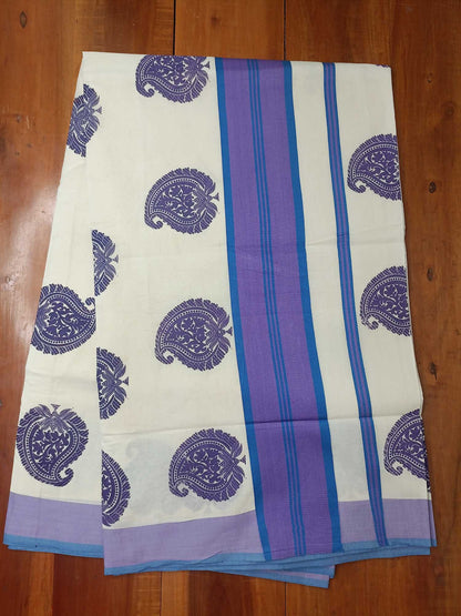 Balaramapuram Printed Kerala Saree for Women