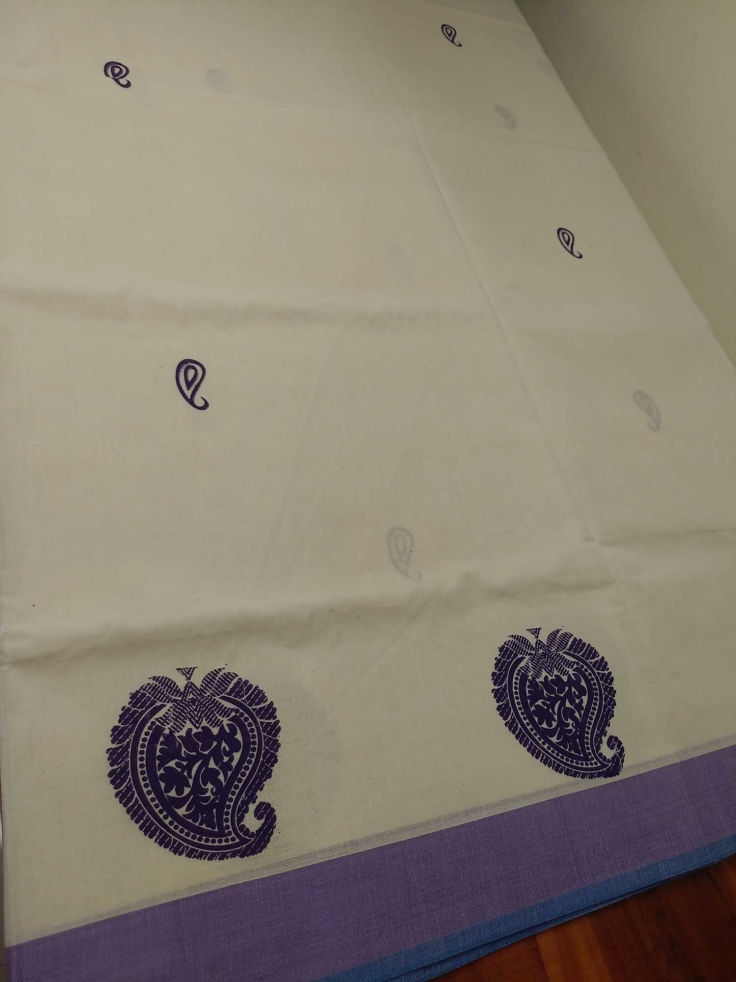 Balaramapuram Printed Kerala Saree for Women
