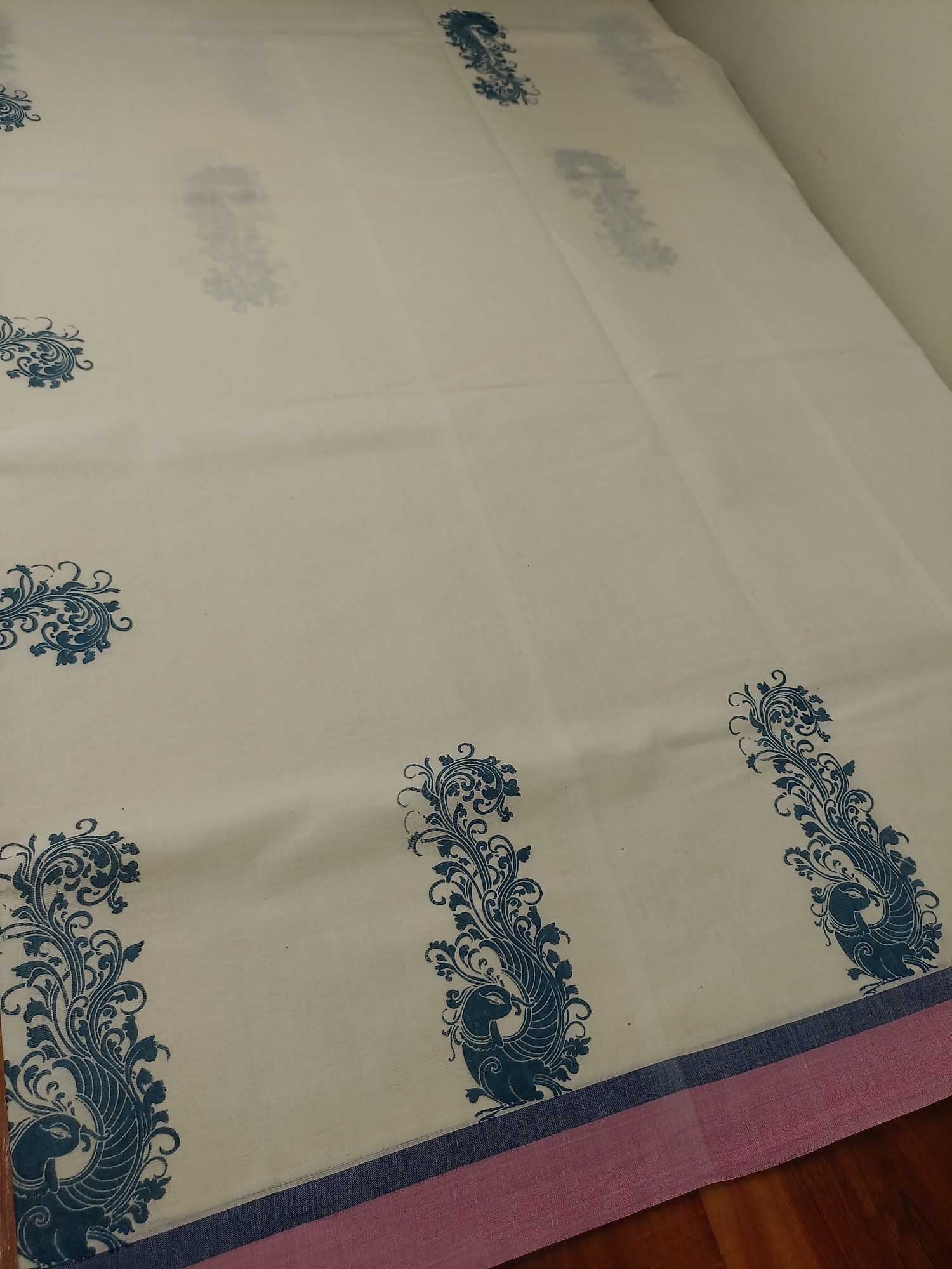 Balaramapuram Printed Kerala Saree for Women