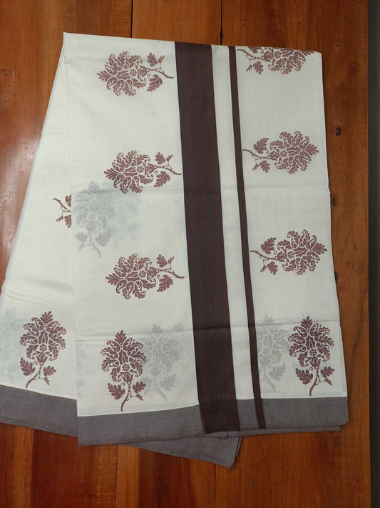 Balaramapuram Printed Kerala Saree for Women