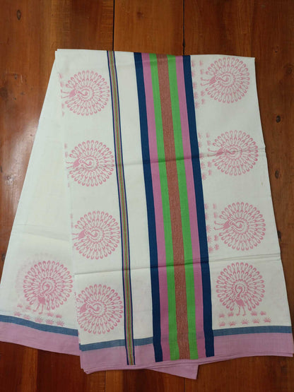 Balaramapuram Printed Kerala Saree for Women