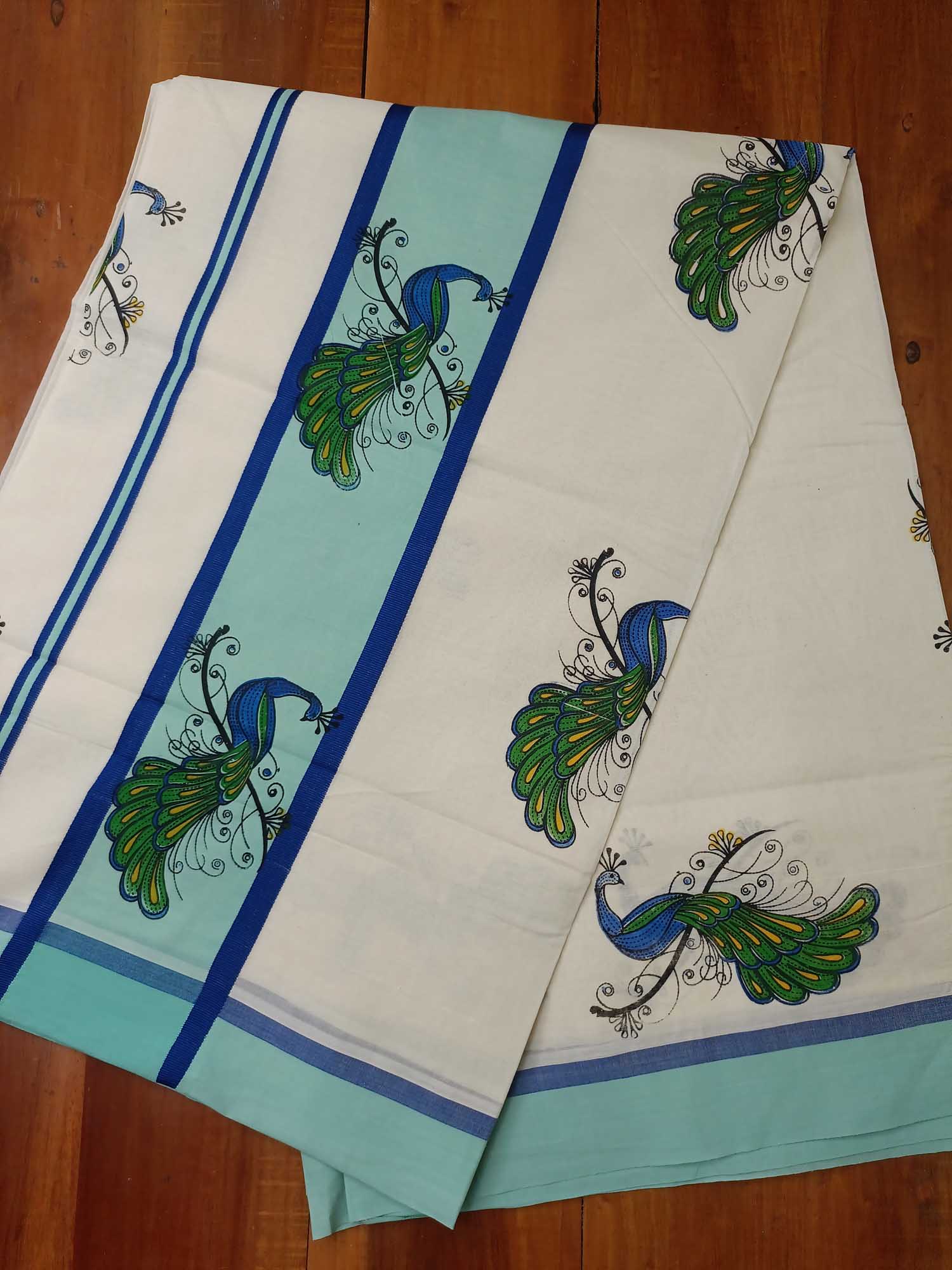 Balaramapuram Printed Kerala Saree for Women