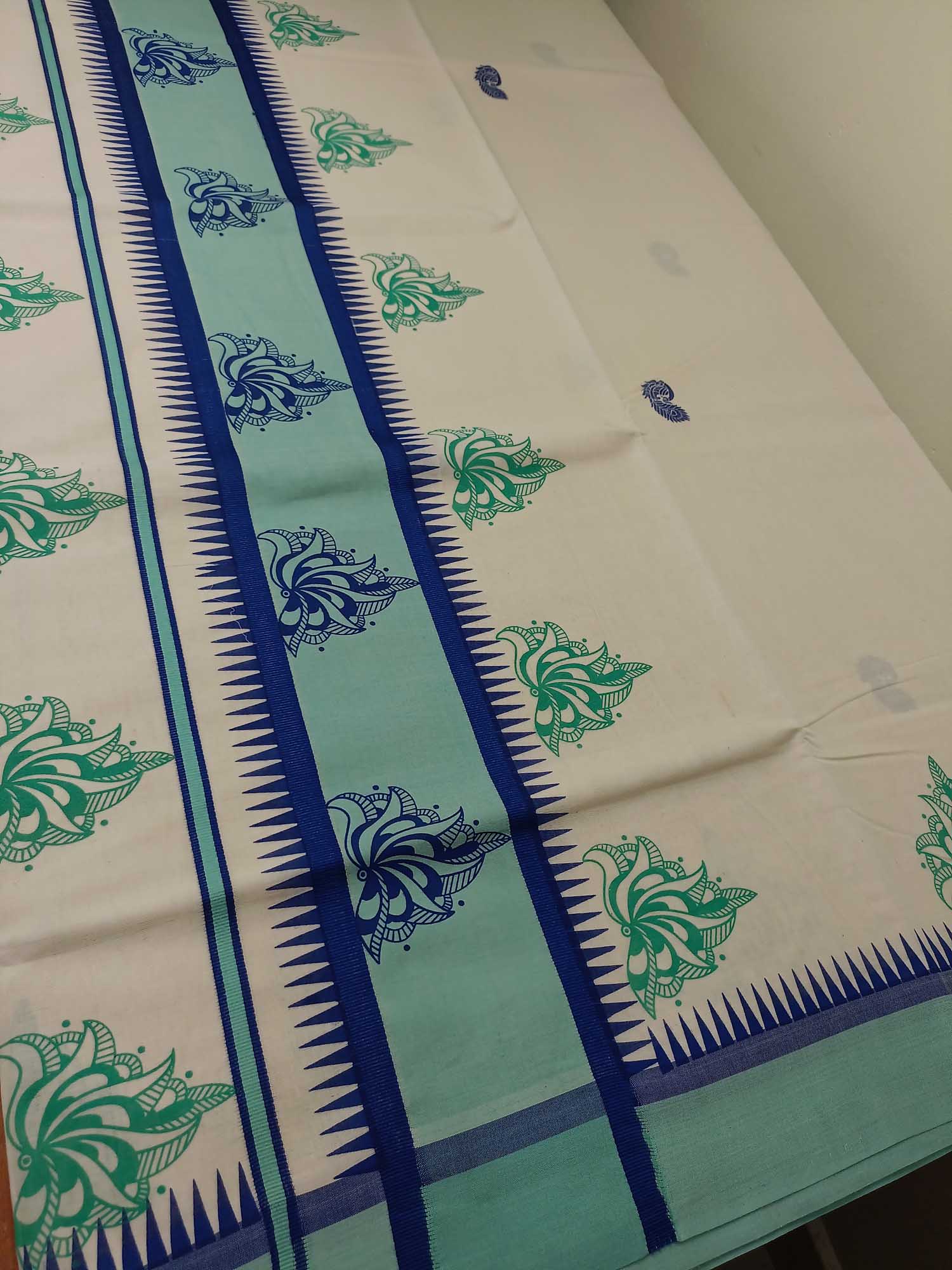 Balaramapuram Printed Kerala Saree for Women