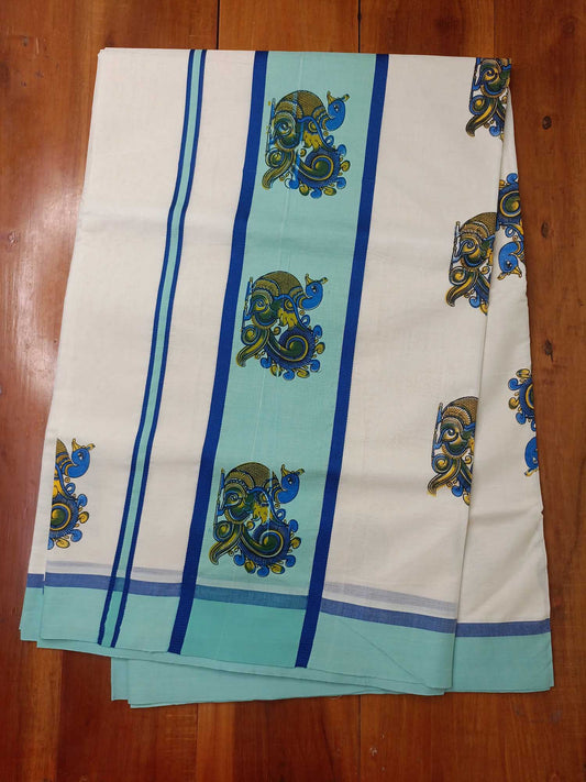 Balaramapuram Printed Kerala Saree for Women