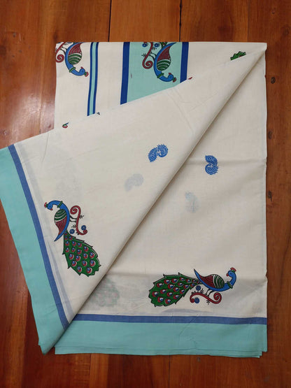 Balaramapuram Printed Kerala Saree for Women