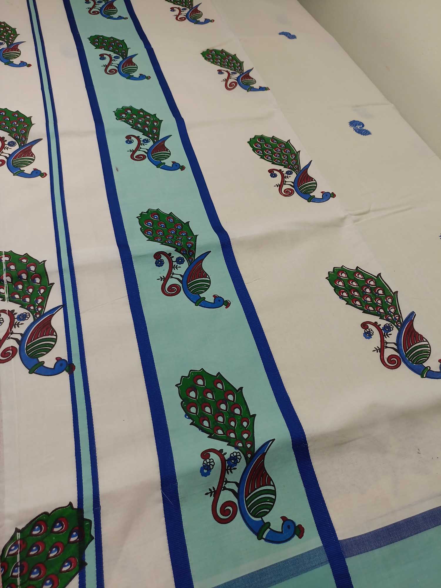 Balaramapuram Printed Kerala Saree for Women