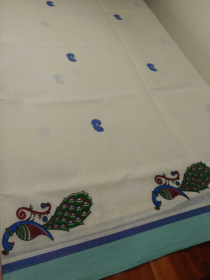 Balaramapuram Printed Kerala Saree for Women