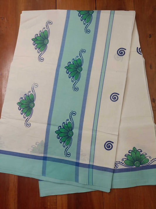 Balaramapuram Printed Kerala Saree for Women
