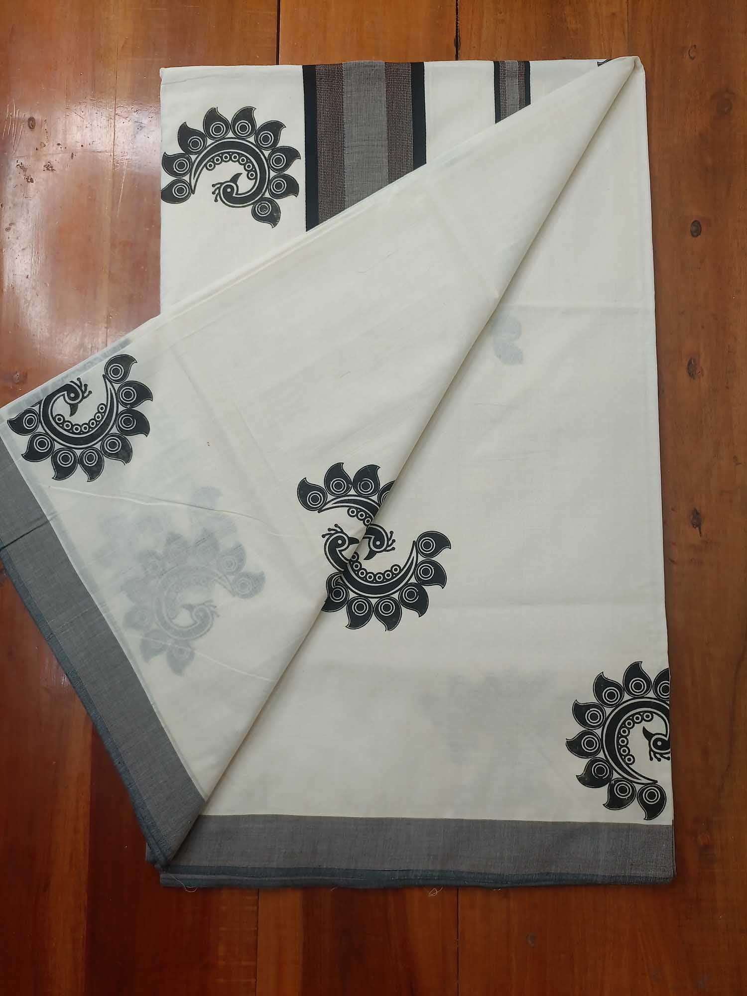 Balaramapuram Printed Kerala Saree for Women