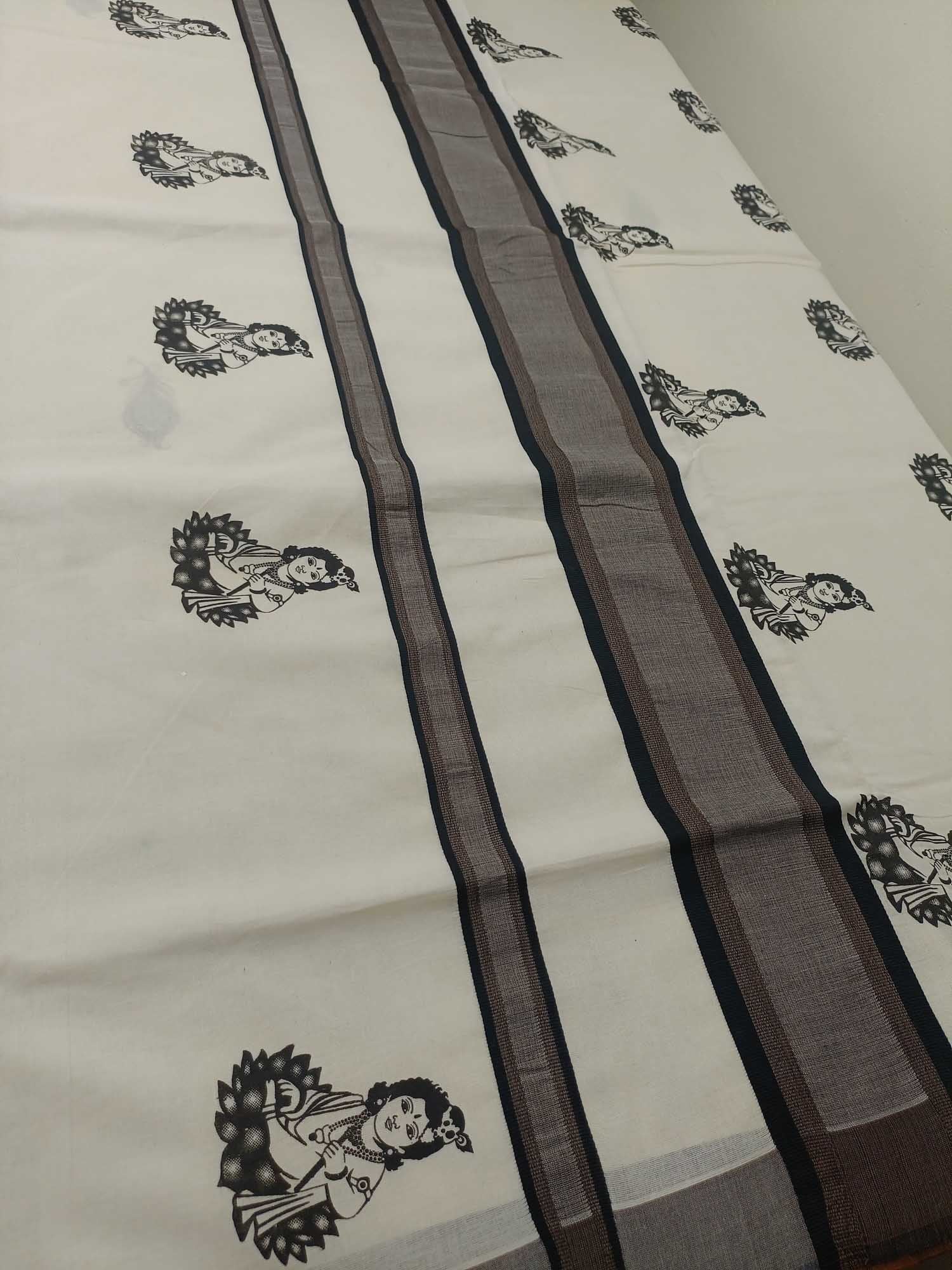 Balaramapuram Printed Kerala Saree for Women