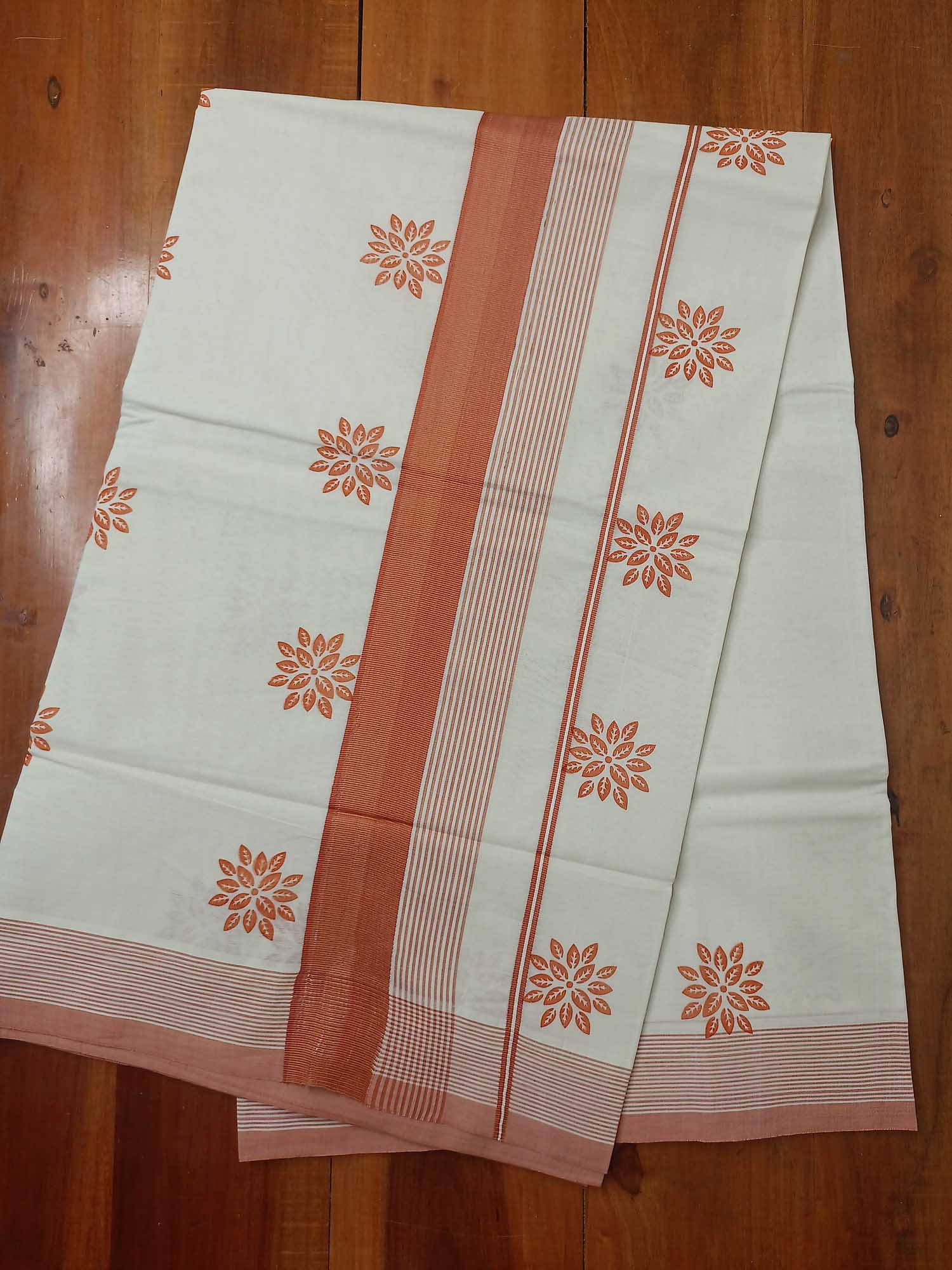 Balaramapuram Printed Kerala Saree for Women