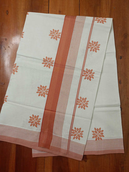 Balaramapuram Printed Kerala Saree for Women