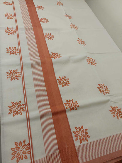 Balaramapuram Printed Kerala Saree for Women