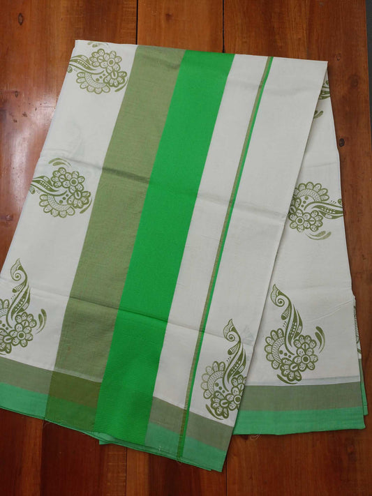 Balaramapuram Printed Kerala Saree for Women
