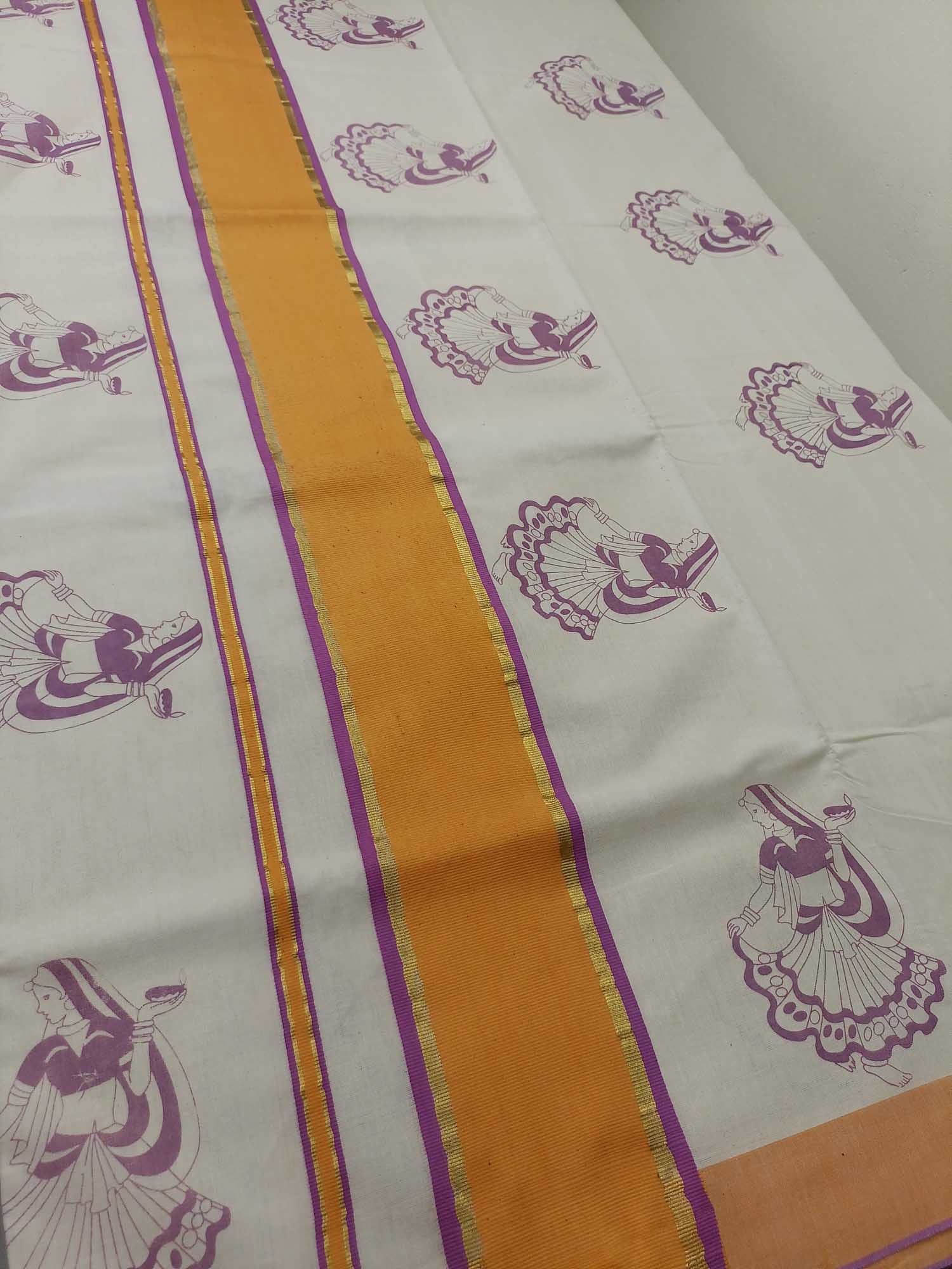 Balaramapuram Printed Kerala Saree for Women