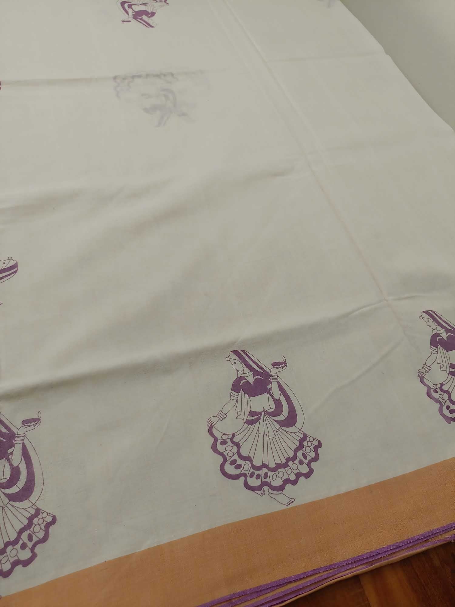 Balaramapuram Printed Kerala Saree for Women