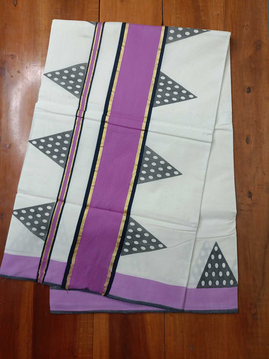 Balaramapuram Printed Kerala Saree for Women