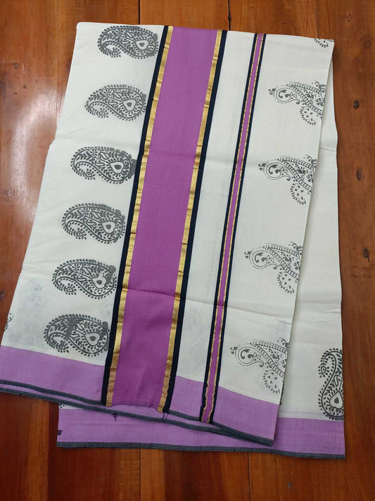 Balaramapuram Printed Kerala Saree for Women