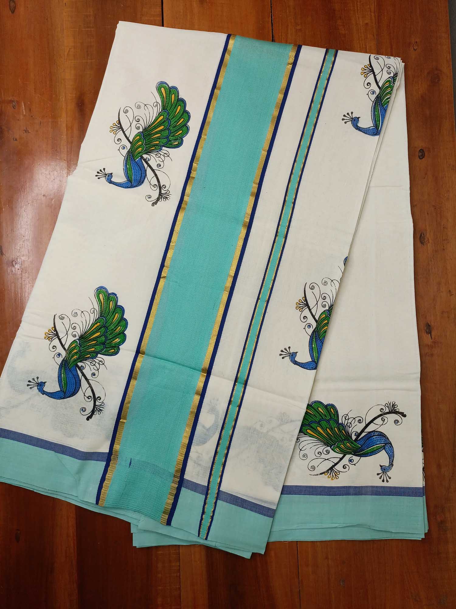 Balaramapuram Printed Kerala Saree for Women