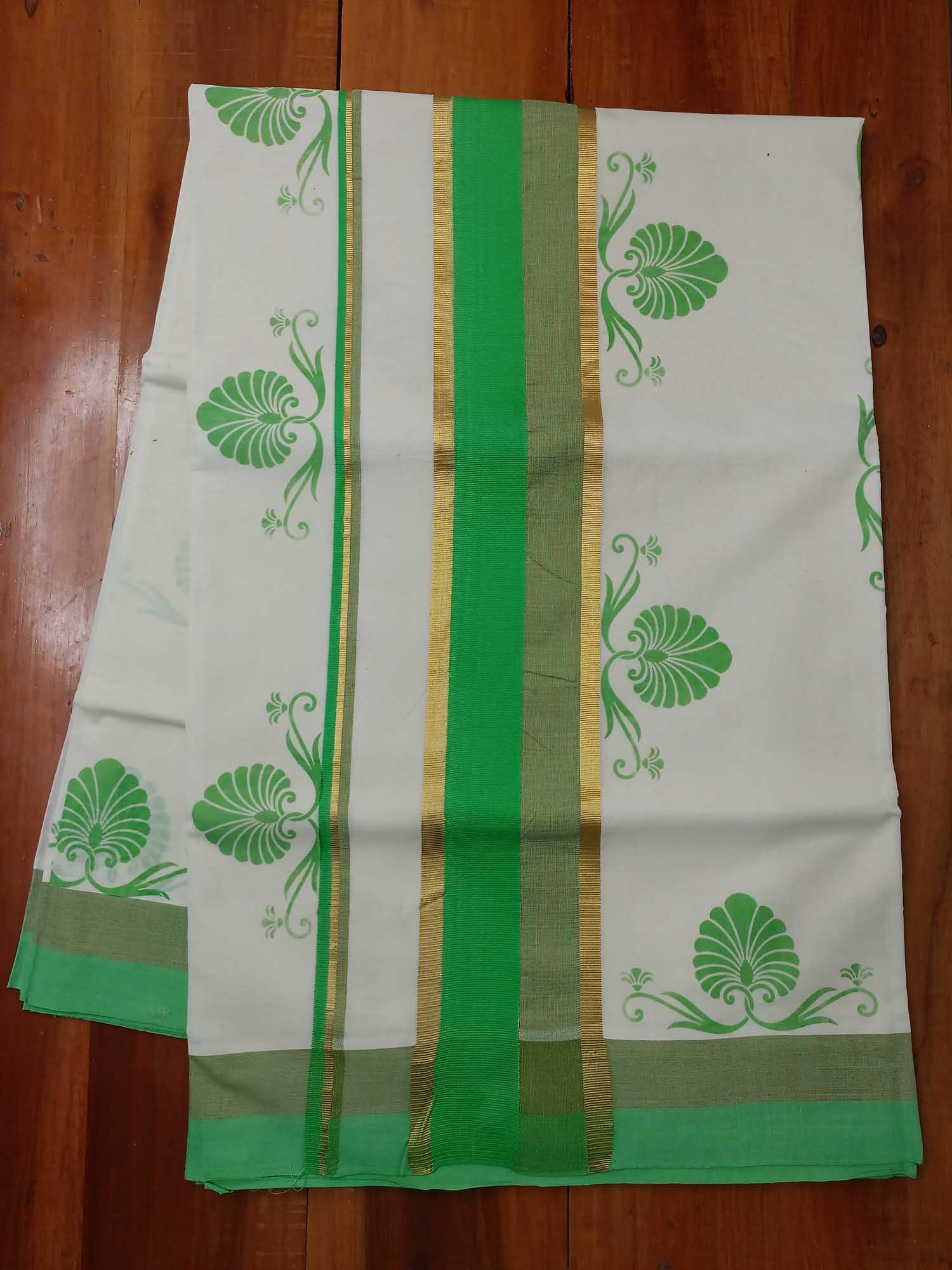 Balaramapuram Printed Kerala Saree for Women