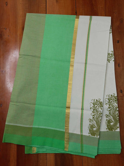 Balaramapuram Printed Kerala Saree for Women