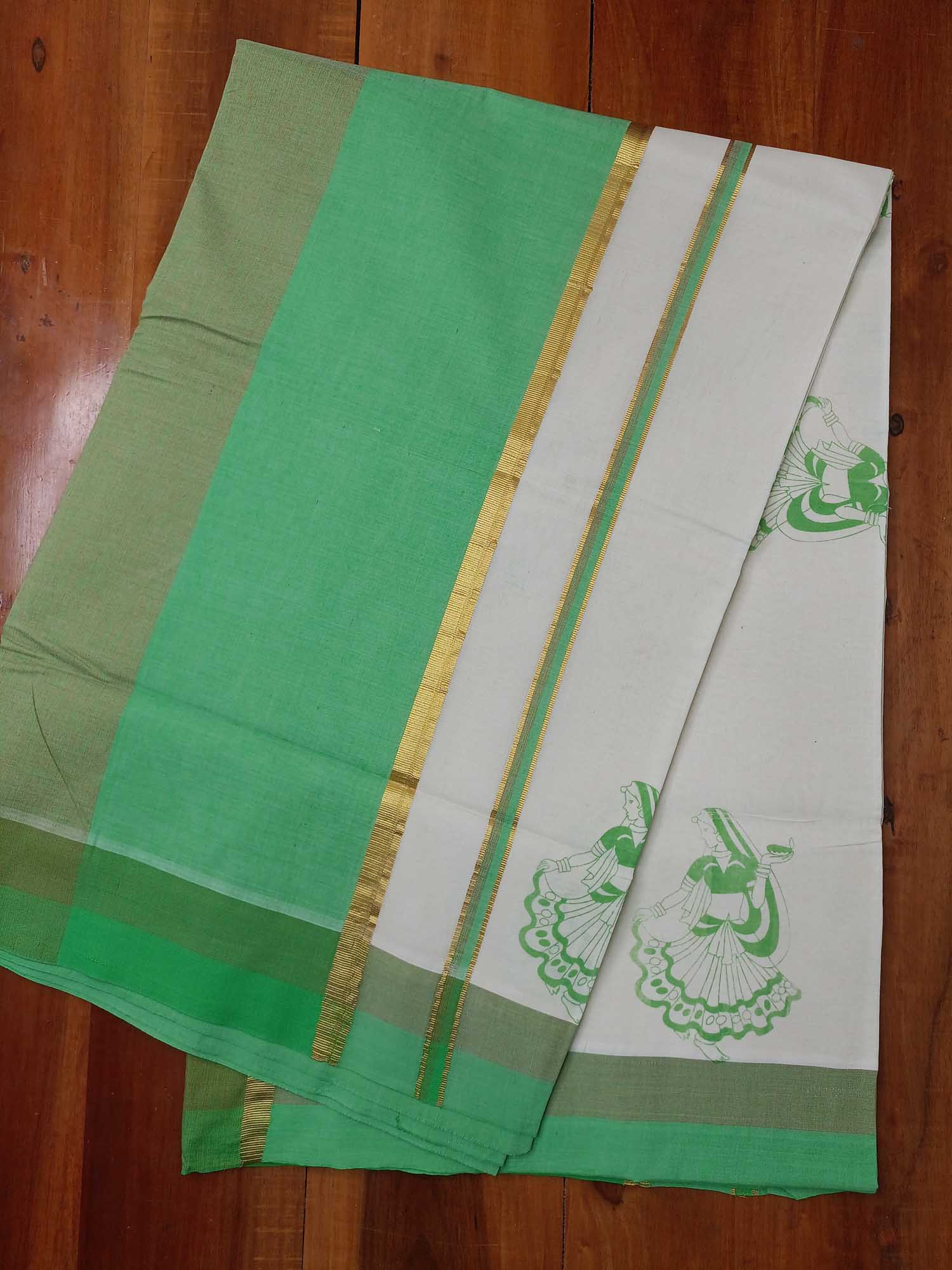 Balaramapuram Printed Kerala Saree for Women