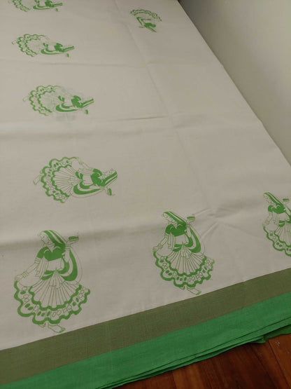 Balaramapuram Printed Kerala Saree for Women