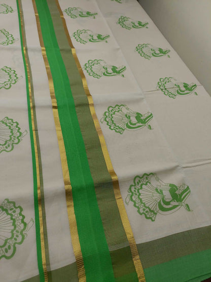 Balaramapuram Printed Kerala Saree for Women
