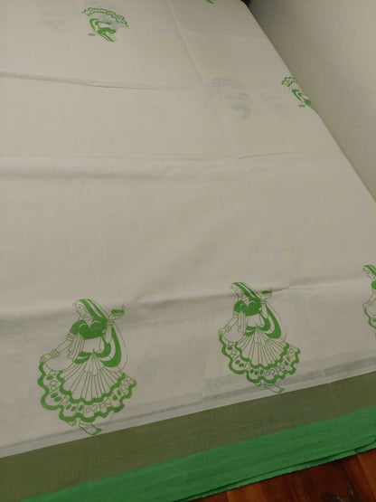 Balaramapuram Printed Kerala Saree for Women