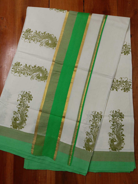 Balaramapuram Printed Kerala Saree for Women